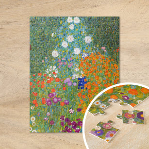Puzzle Jardín de flores   Gustav Klimt