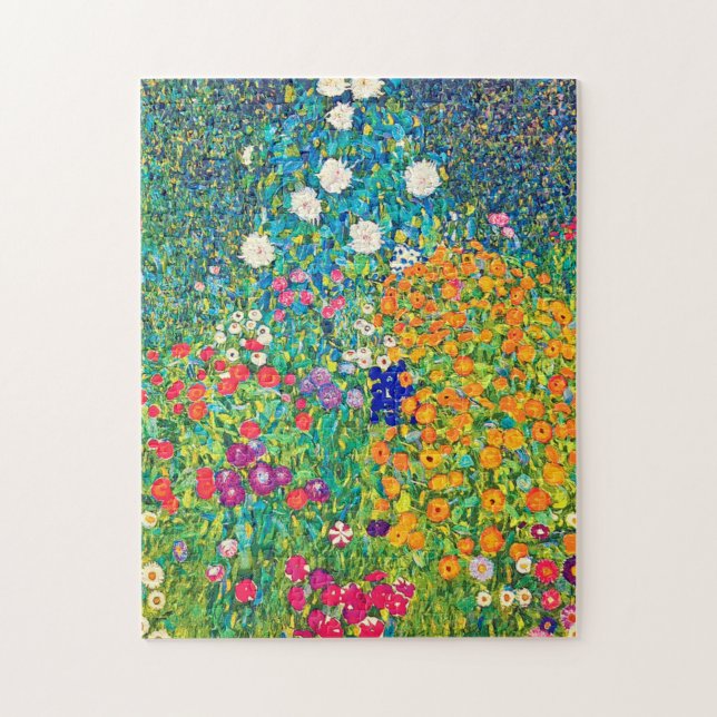 Puzzle Jardín de flores, Gustav Klimt (Vertical)