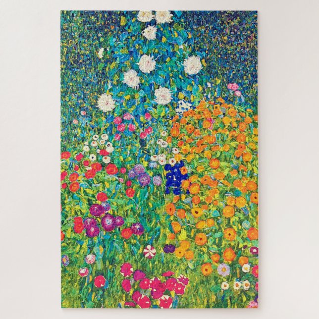 Puzzle Jardín de flores, Gustav Klimt (Vertical)