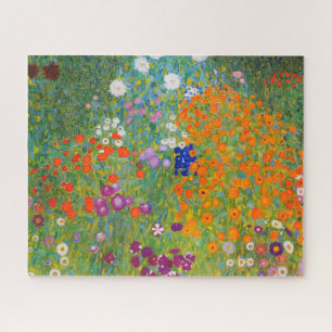 Puzzle Jardín de flores por Gustav Klimt