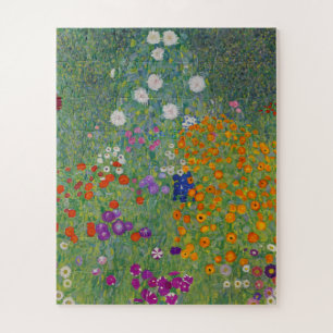 Puzzle Jardín de flores por Gustav Klimt