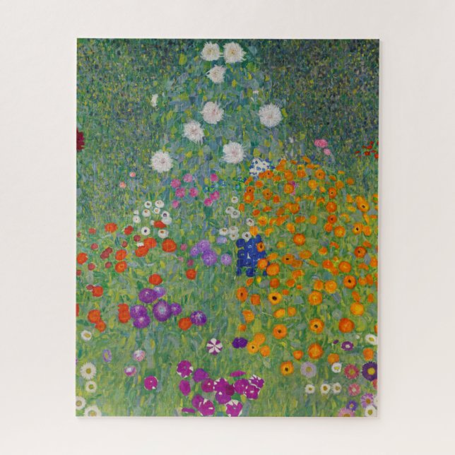 Puzzle Jardín de flores por Gustav Klimt (Vertical)