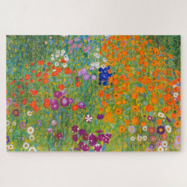 Puzzle Jardín de flores por Gustav Klimt