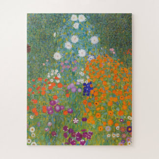 Puzzle Jardín de flores por Gustav Klimt