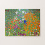 Puzzle Jardín de flores por Gustav Klimt<br><div class="desc">Por favor visite mi tienda para un diseño más interesante y más opciones de color.
=> zazzle.com/colorfulworld*</div>