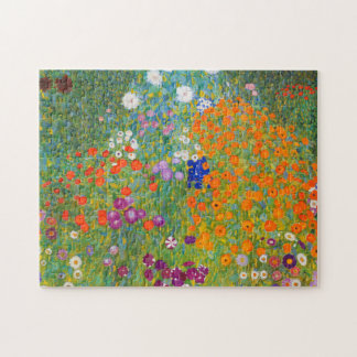 Puzzle Jardín de flores por Gustav Klimt