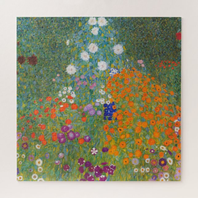 Puzzle Jardín de flores (por Gustav Klimt) (Horizontal)