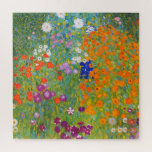 Puzzle Jardín de flores por Gustav Klimt<br><div class="desc">Por favor visite mi tienda para un diseño más interesante y más elección de color. => zazzle.com/colorfulworld*</div>