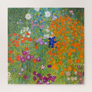 Puzzle Jardín de flores por Gustav Klimt