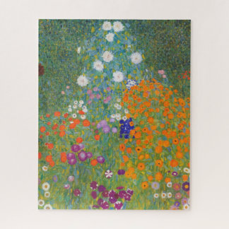 Puzzle Jardín de flores por Gustav Klimt