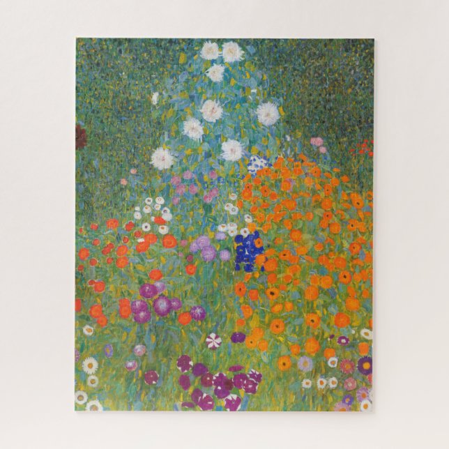 Puzzle Jardín de flores por Gustav Klimt (Vertical)