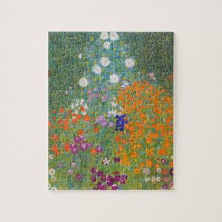 Puzzle Jardín de flores por Gustav Klimt