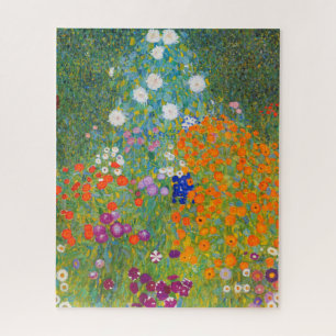 Puzzle Jardín de flores por Gustav Klimt