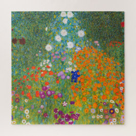 Puzzle Jardín de flores por Gustav Klimt