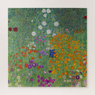 Puzzle Jardín de flores por Gustav Klimt