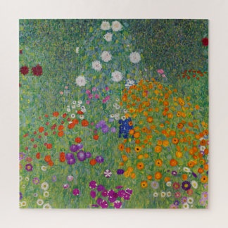 Puzzle Jardín de flores por Gustav Klimt