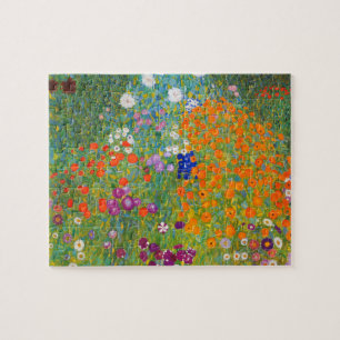 Puzzle Jardín de flores por Gustav Klimt
