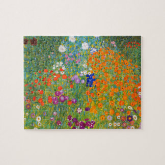 Puzzle Jardín de flores por Gustav Klimt