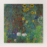 Puzzle Jardín de granja con girasoles | Gustav Klimt |<br><div class="desc">Farm Garden with Sunflowers es una pintura de 1907 de Gustav Klimt.</div>