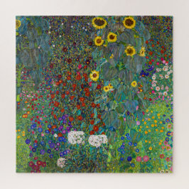 Puzzle Jardín de granja con girasoles | Gustav Klimt |