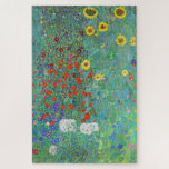 Puzzle Jardín de granja con girasoles por Gustav Klimt<br><div class="desc">Por favor visite mi tienda para un diseño más interesante y más elección de color.
=> zazzle.com/colorfulworld*</div>