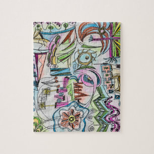 Puzzle Jardín de Hadas - Arte de Acuarela Abstracta Pinta