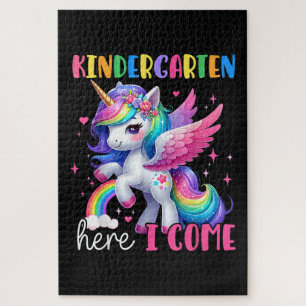Puzzle Jardín de Infancia Aquí Voy Unicornio Vuelta al Co