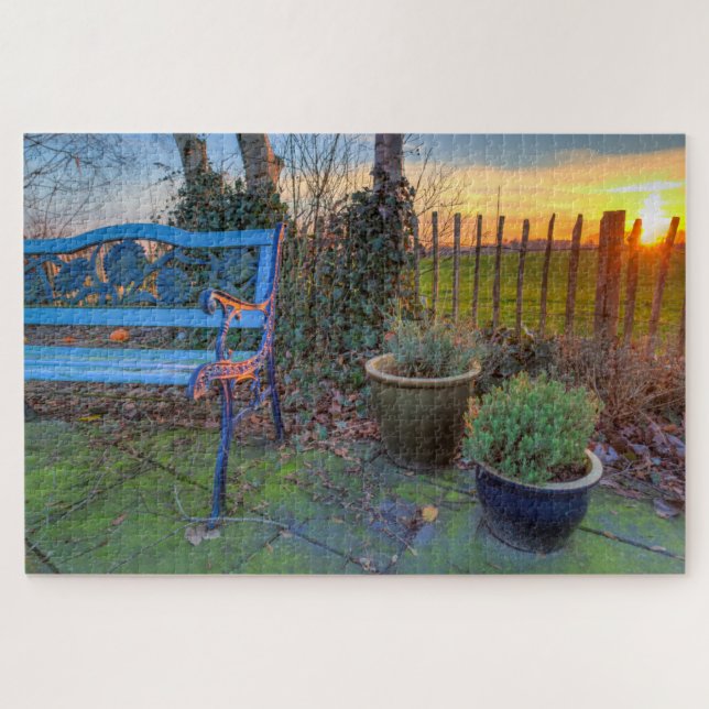 Puzzle Jardín de Invierno al atardecer (Horizontal)