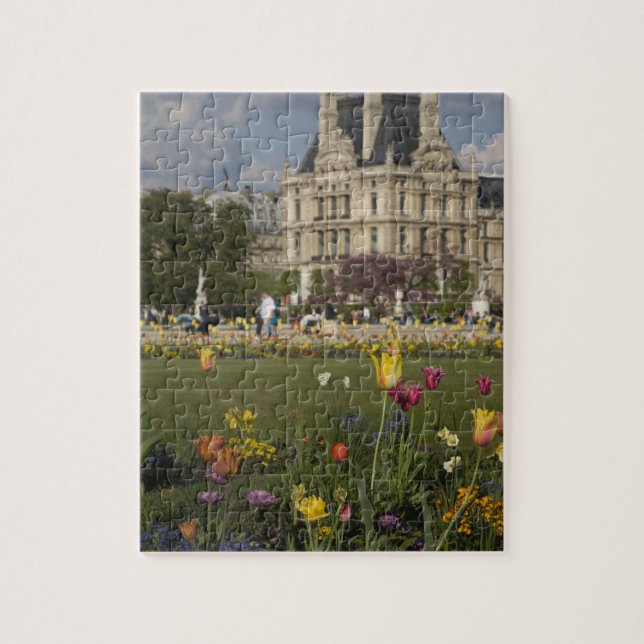 Puzzle Jardín de las Tullerías, Louvre, París, Francia (Vertical)