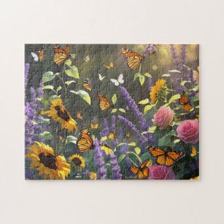 Puzzle Jardín de mariposas