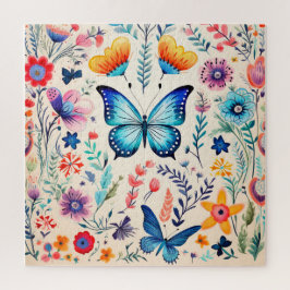Puzzle Jardín de mariposas acuáticas | Floral caprichosa
