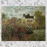 Puzzle Jardín de Monet en Argenteuil por Claude Monet<br><div class="desc">El Jardín del Artista en Argenteuil (1873), de Claude Monet, es un bonito cuadro artístico de naturaleza floral. Una casa de campo está en el fondo. Una pareja enamorada está paseando por un romántico jardín de primavera con rosas florecientes y otras flores. Sobre el artista: Claude Monet (1840-1926) fue fundador...</div>