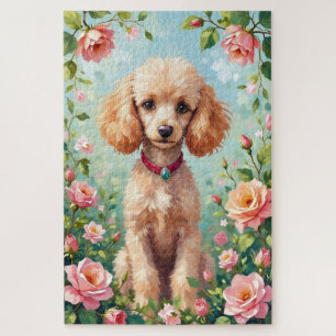 Puzzle Jardín de primavera de Caniche Floral Elegante Per