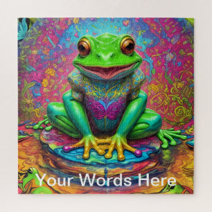 Puzzle Jardín del Arcoiris Neon Naturaleza psicodélica