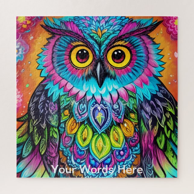 Puzzle Jardín del Arcoiris Neon Naturaleza psicodélica (Vertical)