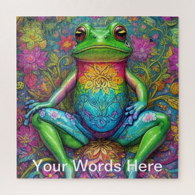 Puzzle Jardín del Arcoiris Neon Naturaleza psicodélica (Vertical)