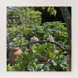 Puzzle Jardín del campo con ollas de Rhubarb y Terracota
