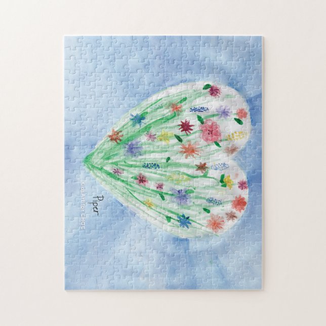 Puzzle Jardín del Corazón - Arte Infantil para el rompeca (Vertical)