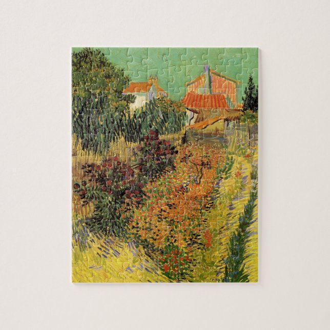 Puzzle Jardín detrás de una casa de Vincent van Gogh (Vertical)