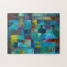 Puzzle Jardín en terraza (1920) pintura de Paul Klee