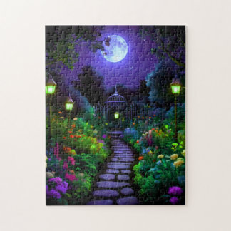 Puzzle Jardín Encantador por la Noche