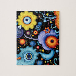 Puzzle Jardín extraterrestre caprichoso - Flora cósmica c