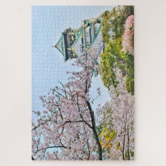 Puzzle jardin japonés sakura naturaleza