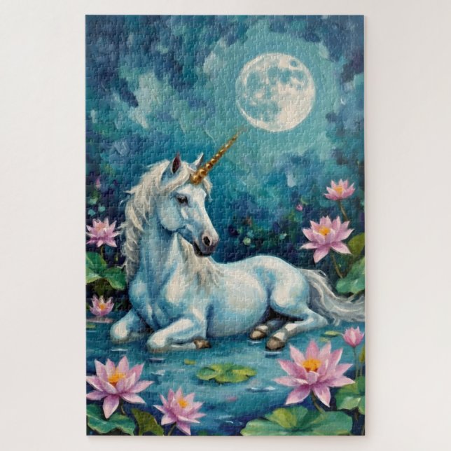 Puzzle Jardín Místico de Unicornio (Vertical)