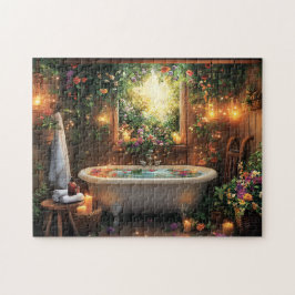 Puzzle Jardín Secreto Spa Baño Retiro Floral Naturaleza