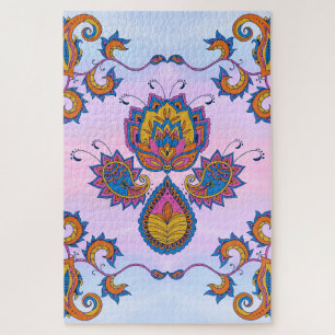 Puzzle Jardín Serenidad Azul – Sueño Floral Pastel