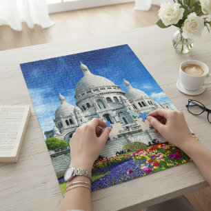 Puzzle Jardín Soleado de París Sacre Coeur