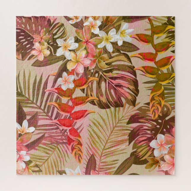 Puzzle Jardín tropical vintage (Vertical)