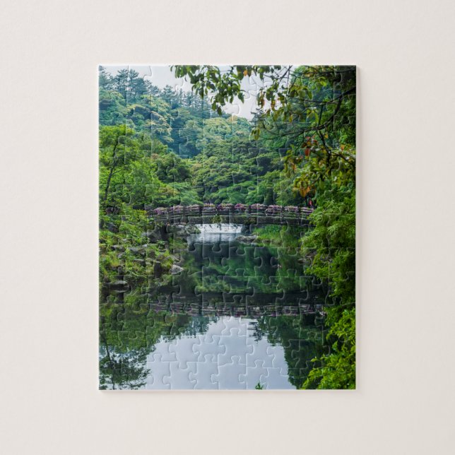 Puzzle Jardín y puente coreanos (Vertical)