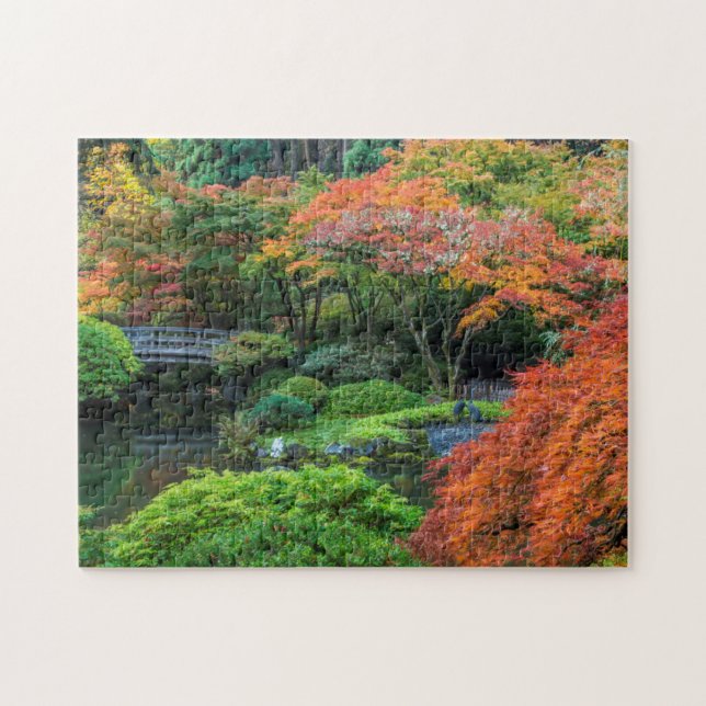 Puzzle Jardines japoneses en otoño en Portland, Oregón 3 (Horizontal)